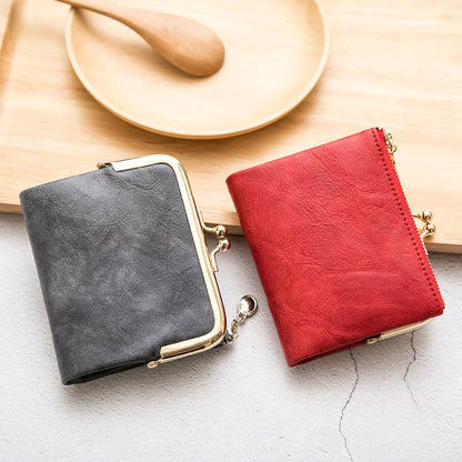 Mini Fashion Damen Quadratische Kurze Geldbörse