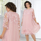 Spitzen-Midikleid für Damen in lockerer Passform
