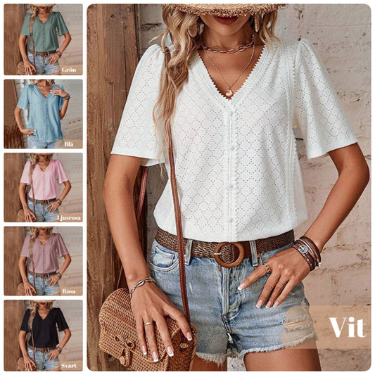 🎁HEISSER VERKAUF 49% RABATT ⏳ Neue Damen-Bluse mit kurzen Ärmeln 🔥 Oster-Rabattaktion!