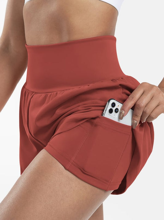 ✨️2025 Heißer Verkauf 49% RABATT🥰Hoch taillierte 2-in-1-Yoga-Shorts & Seitentaschen