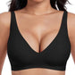 💜💜Jelly Wireless Damen Komfortable kabellose Push-up-BHs, nahtlose T-Shirt-BHs, BHs mit tiefem V-Ausschnitt für jeden Tag