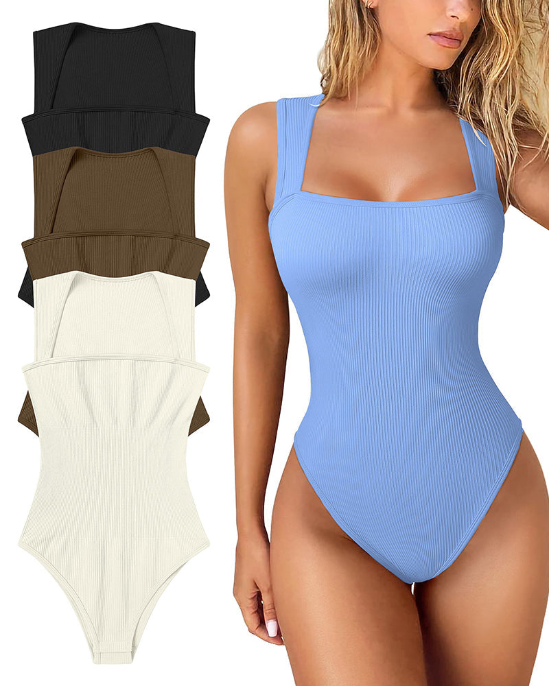 🔥HEIßER VERKAUF 48% RABATT🔥Gerippter ärmelloser Bodysuit