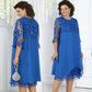 Spitzen-Midikleid für Damen in lockerer Passform