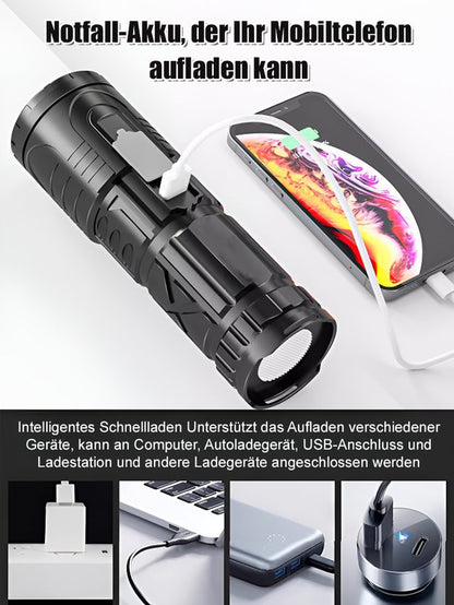 💥🎊Super Weihnachtsrabatt🎊💥 Weiße Laser-Teleskop-Zoom-Taschenlampe