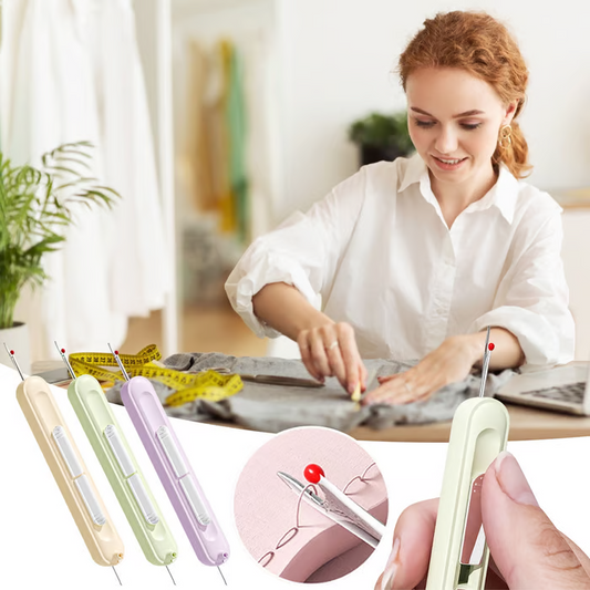 ❤️Geschenkideen🤩Automatischer Nadeleinfädler, 2-in-1-Werkzeug zum Einfädeln und Entfernen von Fäden