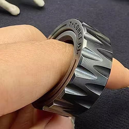 Doppelfunktions-Fidget-Ring aus Edelstahl für Motorradreifen