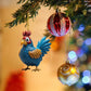 🎄12 Stück🐓Weihnachtsmütze-Huhn-Ornament✨