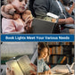 📖USB wiederaufladbare Buch-LED-Leuchte mit Clip zum Lesen im Bett