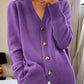 🍂Autumn New Arrivals🌸Women's Casual Autumn Plain Yarn Buttoned Cardigan