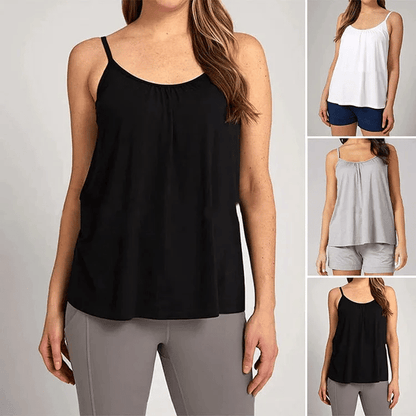 💥2024 Locker sitzendes Tanktop mit integriertem BH