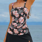 🩱Damen Vintage Bauchweg Zweiteiliger Tankini-Badeanzug