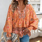 💖 Modisches, bedrucktes Langarmshirt mit V-Ausschnitt für Damen
