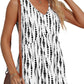 💜LETZTER TAG ANGEBOT - 49% RABATT💜Bedrucktes, fließendes, ärmelloses Tanktop mit V-Ausschnitt und Schößchen für Damen