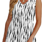 💜LETZTER TAG ANGEBOT - 49% RABATT💜Bedrucktes, fließendes, ärmelloses Tanktop mit V-Ausschnitt und Schößchen für Damen