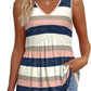 💜LETZTER TAG ANGEBOT - 49% RABATT💜Bedrucktes, fließendes, ärmelloses Tanktop mit V-Ausschnitt und Schößchen für Damen