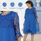 Spitzen-Midikleid für Damen in lockerer Passform