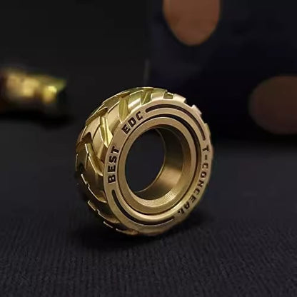 Doppelfunktions-Fidget-Ring aus Edelstahl für Motorradreifen