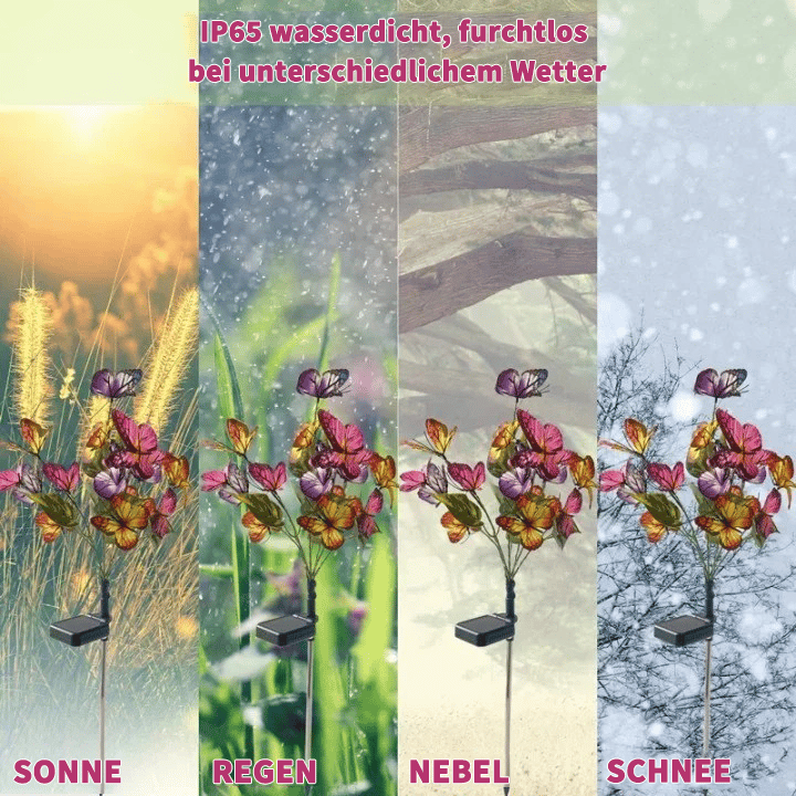 🔥😍Solarbetriebene Schmetterlingslichter für draußen🦋💐