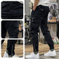 Cargohose für Herren mit mehreren Taschen und Kordelzug in der elastischen Taille