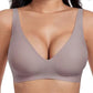 💜💜Jelly Wireless Damen Komfortable kabellose Push-up-BHs, nahtlose T-Shirt-BHs, BHs mit tiefem V-Ausschnitt für jeden Tag