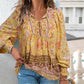 💖 Modisches, bedrucktes Langarmshirt mit V-Ausschnitt für Damen