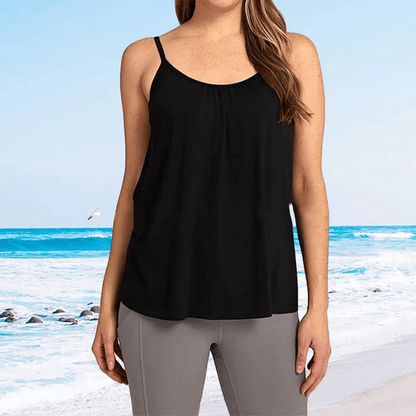 💥2024 Locker sitzendes Tanktop mit integriertem BH