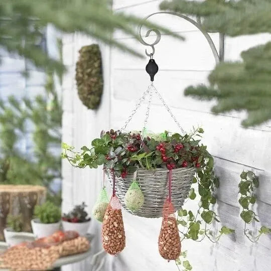 🌳 Pflanzenrollen-Set für Gartenkörbe, Töpfe, Vogelhäuschen