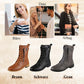 👢Vintage-Stiefel mit runder Kappe und seitlichem Reißverschluss