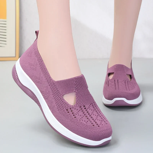 🔥Damenschuhe, bequeme, atmungsaktive, rutschfeste orthopädische Wanderschuhe für Menschen mittleren Alters und ältere Menschen