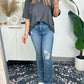 Damen Raw Edge Boxy Tee