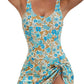 🩱Damen Badeanzug mit Bauchkontrolle, figurbetonter Passform und Plus-Size-Optionen