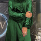✨Pailletten-Patchwork-Krawattenkleid für Frauen