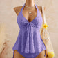 Damen-Tankini-Set mit Nackenband und Rüschen
