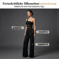 🔥Solange der Vorrat reicht 50 % Rabatt!🎉One-Shoulder Jumpsuit mit weitem Bein und Netzeinsatz