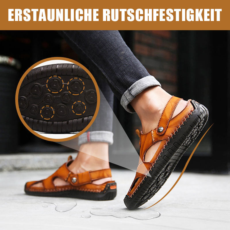 🔥Große Größe Weiches Leder Männer Atmungsaktive Outdoor-Sandalen