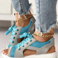 🏆HEISSER VERKAUF 49%🔥Muffin-Sandalen mit kontrastierenden Einsätzen und Ausschnitten zum Schnüren