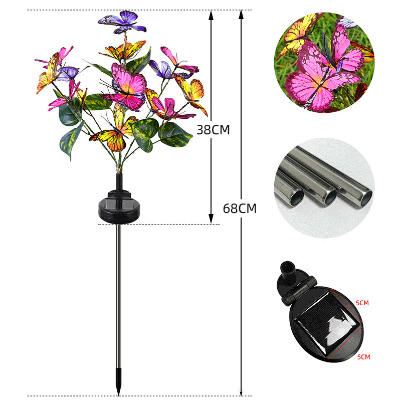 🔥😍Solarbetriebene Schmetterlingslichter für draußen🦋💐