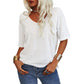 💖Sommerschlussverkauf 2025 – 49% RABATT💥Einfarbiges T-Shirt mit V-Ausschnitt für Damen