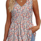 💜LETZTER TAG ANGEBOT - 49% RABATT💜Bedrucktes, fließendes, ärmelloses Tanktop mit V-Ausschnitt und Schößchen für Damen