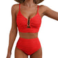 💥Strand-Hit✨Damen Push-Up Bikini mit hoher Taille