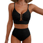 💥Strand-Hit✨Damen Push-Up Bikini mit hoher Taille