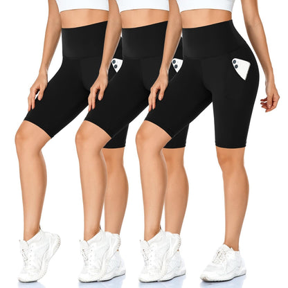 🔥 49% Rabatt – Nur kurze Zeit! ✨ Damen Hochtauch-Sporthose mit 2 Taschen: Feuchtigkeitsableitend & bauchkontrollierend 🏃‍♀️