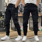Cargohose für Herren mit mehreren Taschen und Kordelzug in der elastischen Taille