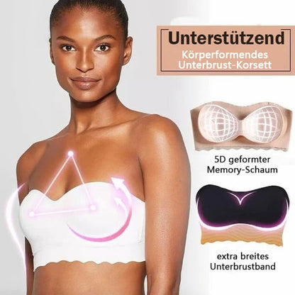 🔥3 kaufen, 20% Rabatt🔥-😍Sexy trägerloser unsichtbarer Push-Up-BH in Übergröße