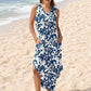 💥Halbpreis-Ausverkauf🔥👗🌊 Damen Sommerkleid – Locker, Ärmellos, V-Ausschnitt mit Taschen, Ideal für Strand & Freizeit