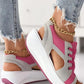 🏆HEISSER VERKAUF 49%🔥Muffin-Sandalen mit kontrastierenden Einsätzen und Ausschnitten zum Schnüren