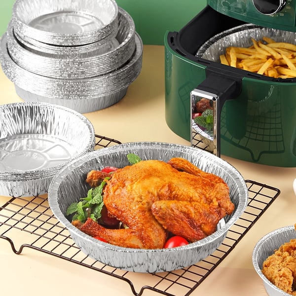 (🎁Neujahrs-Schönheitsverkauf 2024🎁SPAREN SIE 48 %)50-teiliges Set wiederverwendbarer Airfryer-Einlagen aus Aluminiumfolie – KAUFEN SIE 2 UND ERHALTEN SIE ZUSÄTZLICH 10 % RABATT