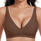 💜💜Jelly Wireless Damen Komfortable kabellose Push-up-BHs, nahtlose T-Shirt-BHs, BHs mit tiefem V-Ausschnitt für jeden Tag