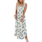 💥Halbpreis-Ausverkauf🔥👗🌊 Damen Sommerkleid – Locker, Ärmellos, V-Ausschnitt mit Taschen, Ideal für Strand & Freizeit