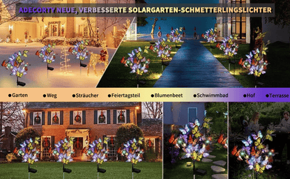 🔥😍Solarbetriebene Schmetterlingslichter für draußen🦋💐